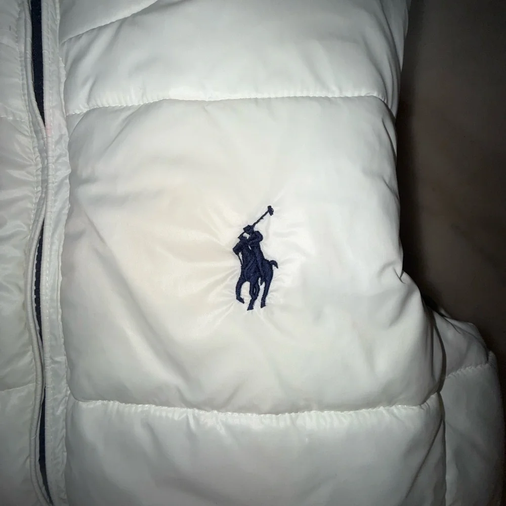 Polo Ralph Lauren Unisex Kids Reversible navy/white Puffer Vest size 12/14 large